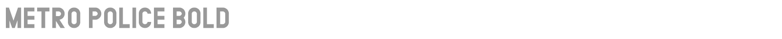 Metro Police font preview